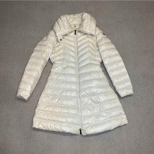 Moncler Ivory long puffer coat size 1